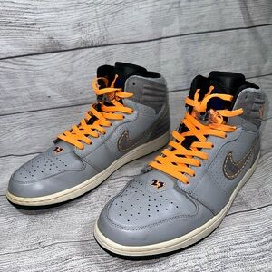 Nike Air Jordan 1 Retro ‘93 Wolf Grey Orange *Rare* size 13 M